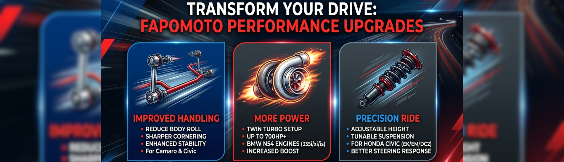 Fapomoto Car Performance Parts & Upgrades