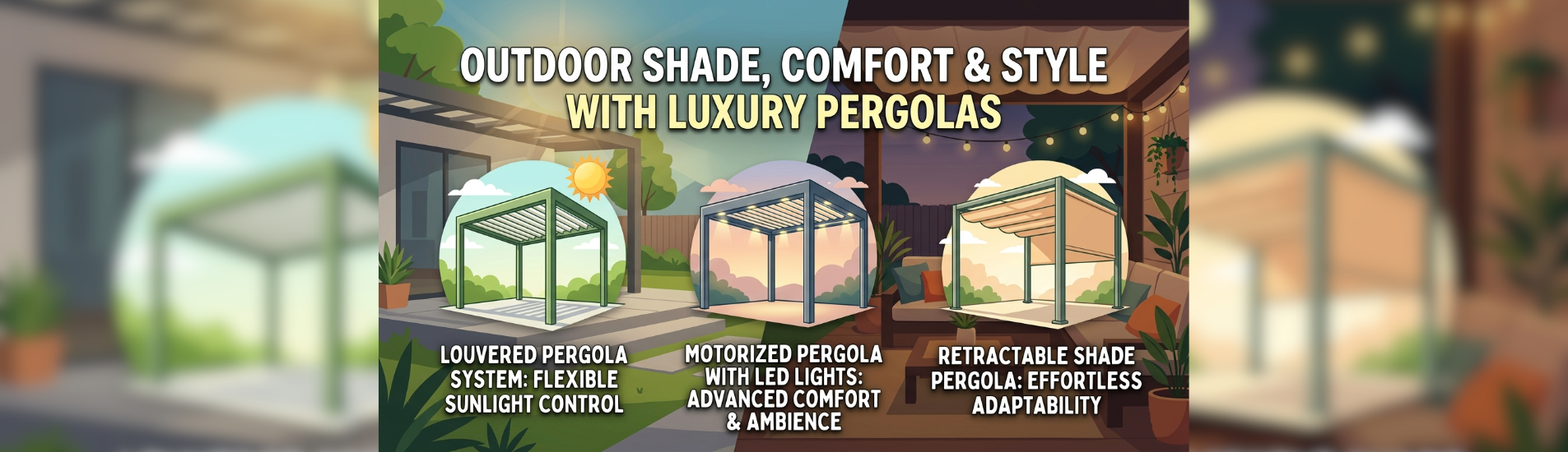 Outdoor Shade, Comfort & Style with Luxury Pergolas